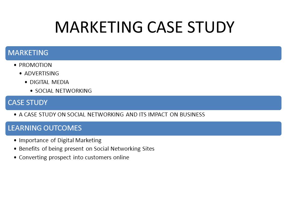 Marketing case study sites